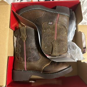 Little Girls Light Up Justin Cowboy boots